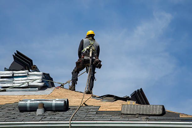 Professional Storm Damage Roof Repair technician working in West Chicago, IL